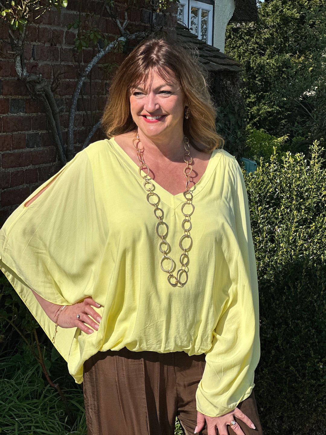 Floaty Cold Shoulder Blouse | Lemon
