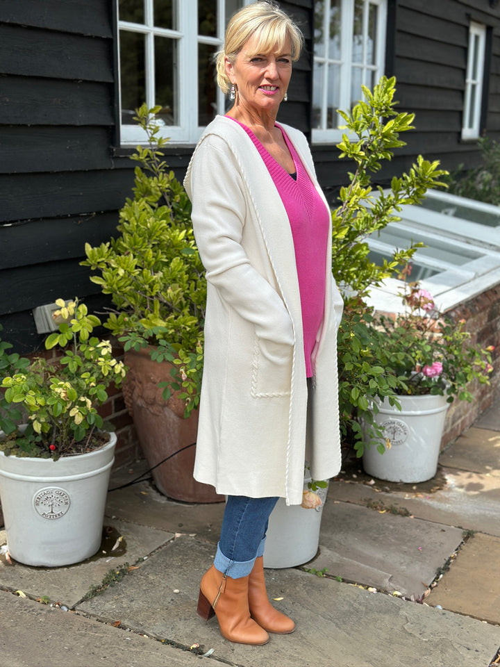 Luxurious Hooded Cardigan | Cream