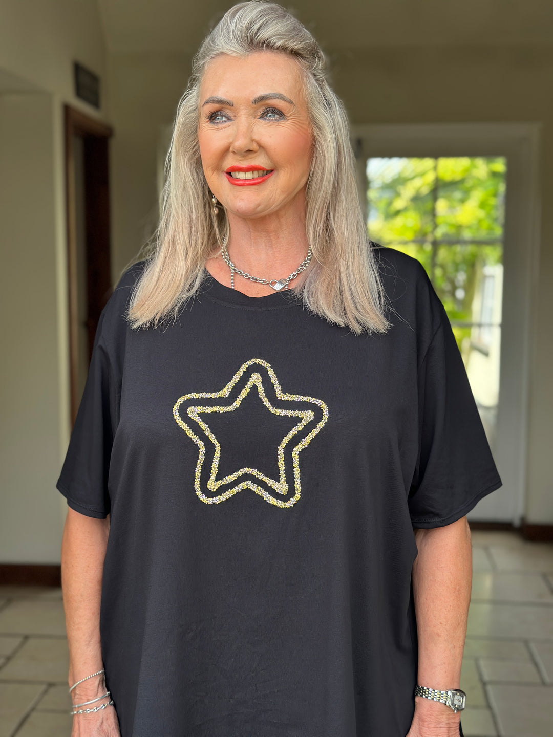 Sparkle Star T-Shirt | Black