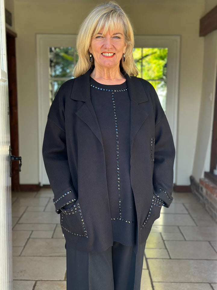 Studded Cardigan - Malissa J | Black