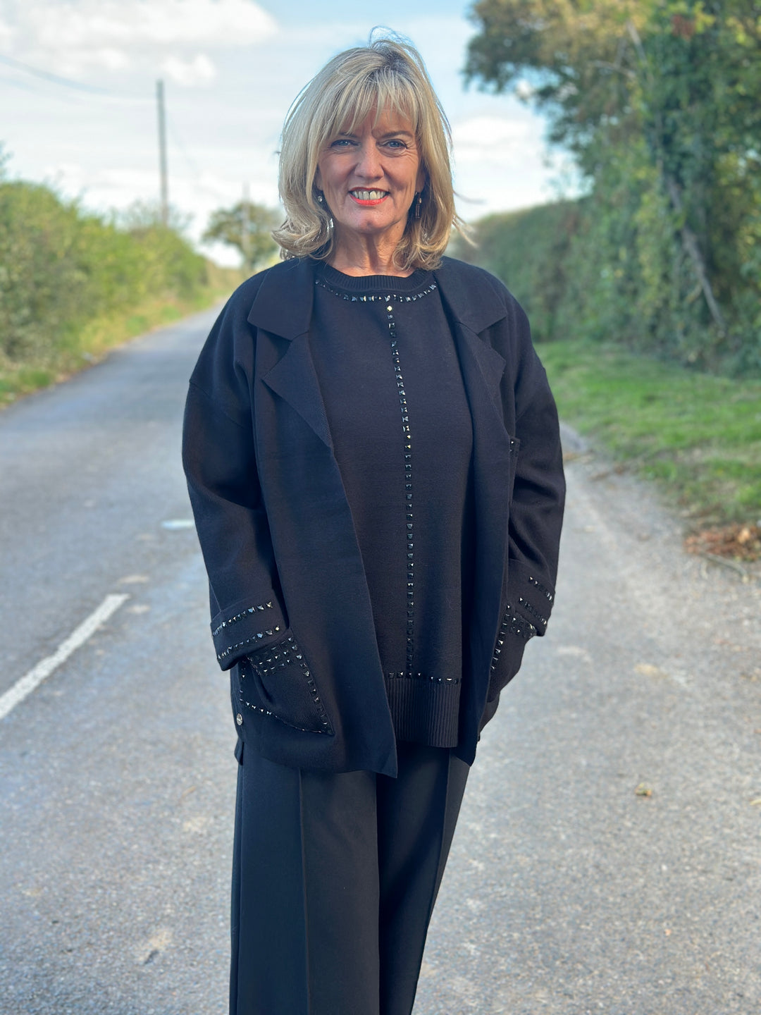 Studded Cardigan - Malissa J | Black