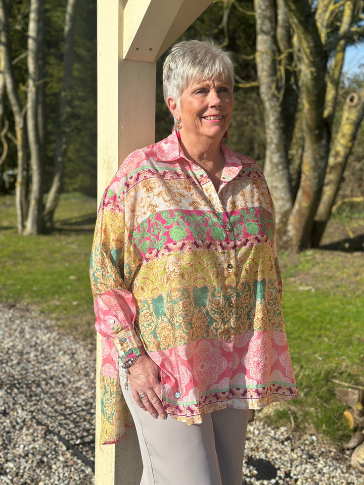 Baroque Print Shirt - Malissa J | Pink