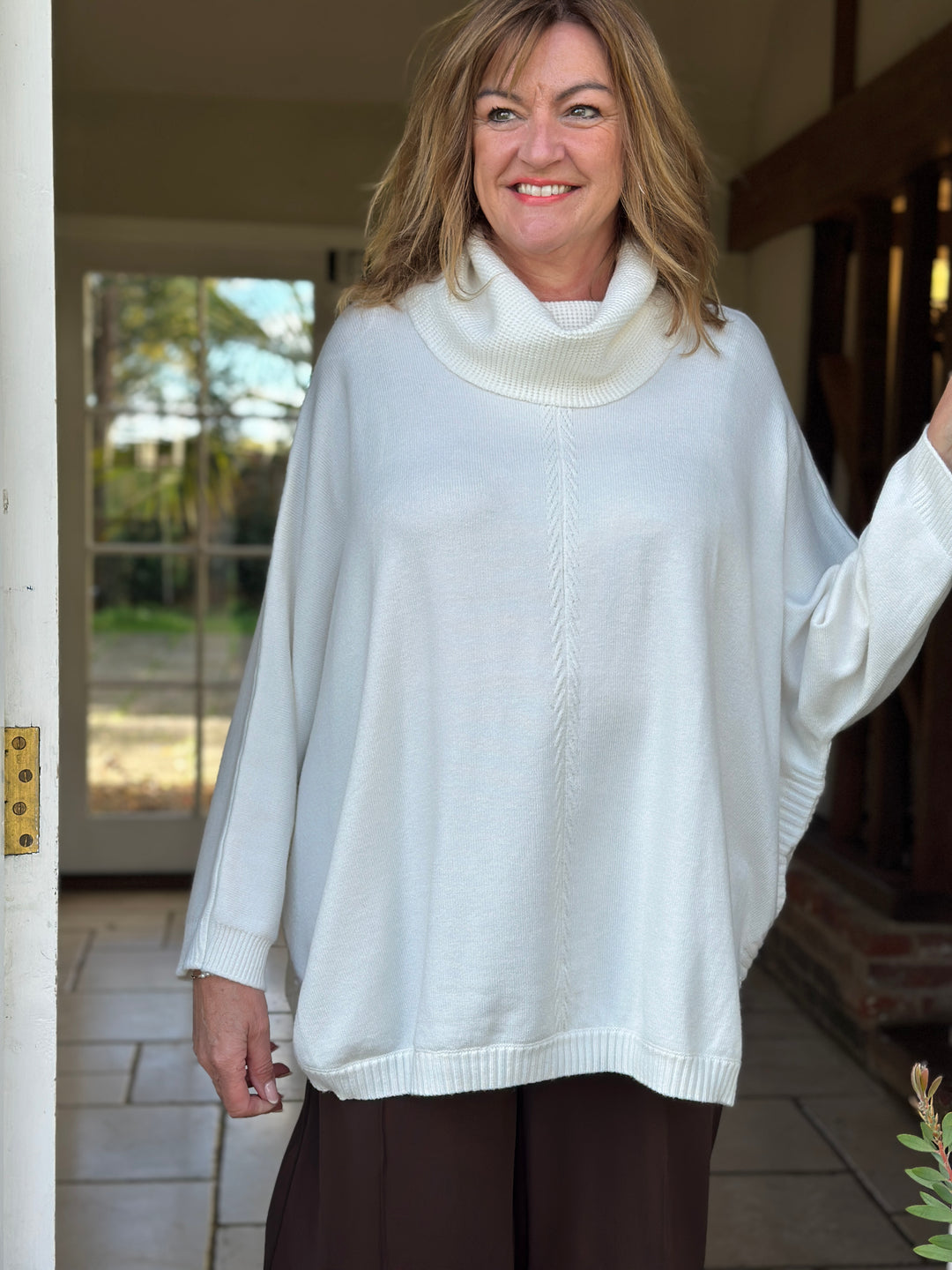 Soft Touch Roll Neck Jumper | Ivory