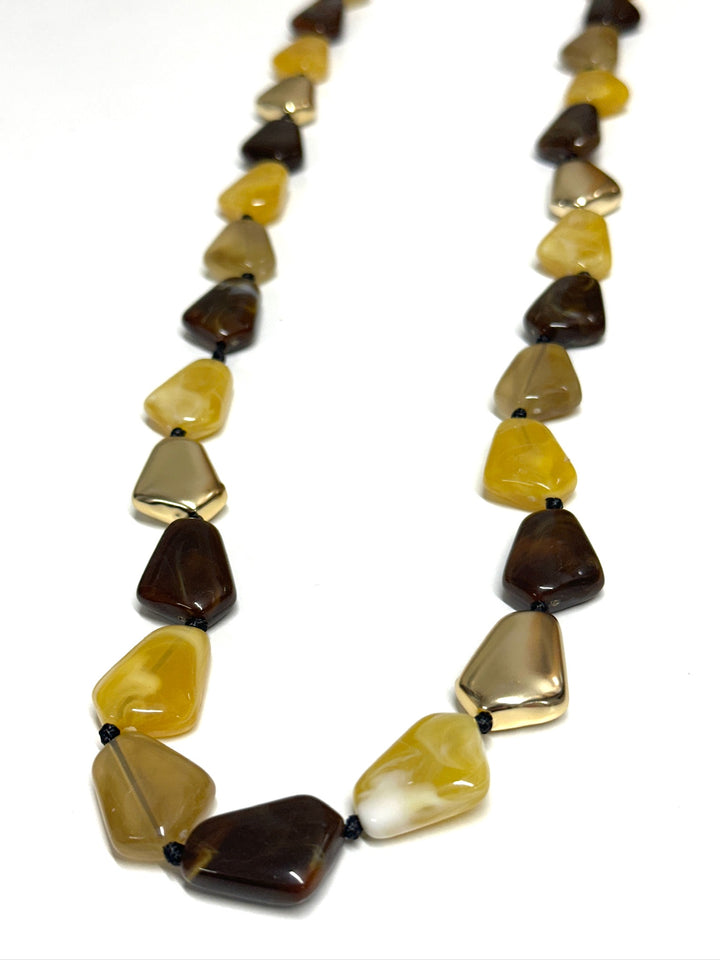 Long Multi Bead Necklace | Brown - Mandy's Heaven 