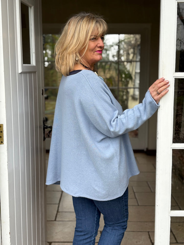 V-Neck Knitted Jumper | Lilac