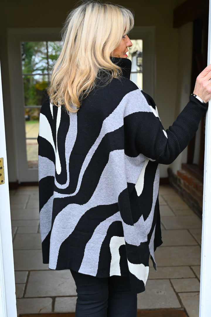 Abstract Swirl Knit Jumper