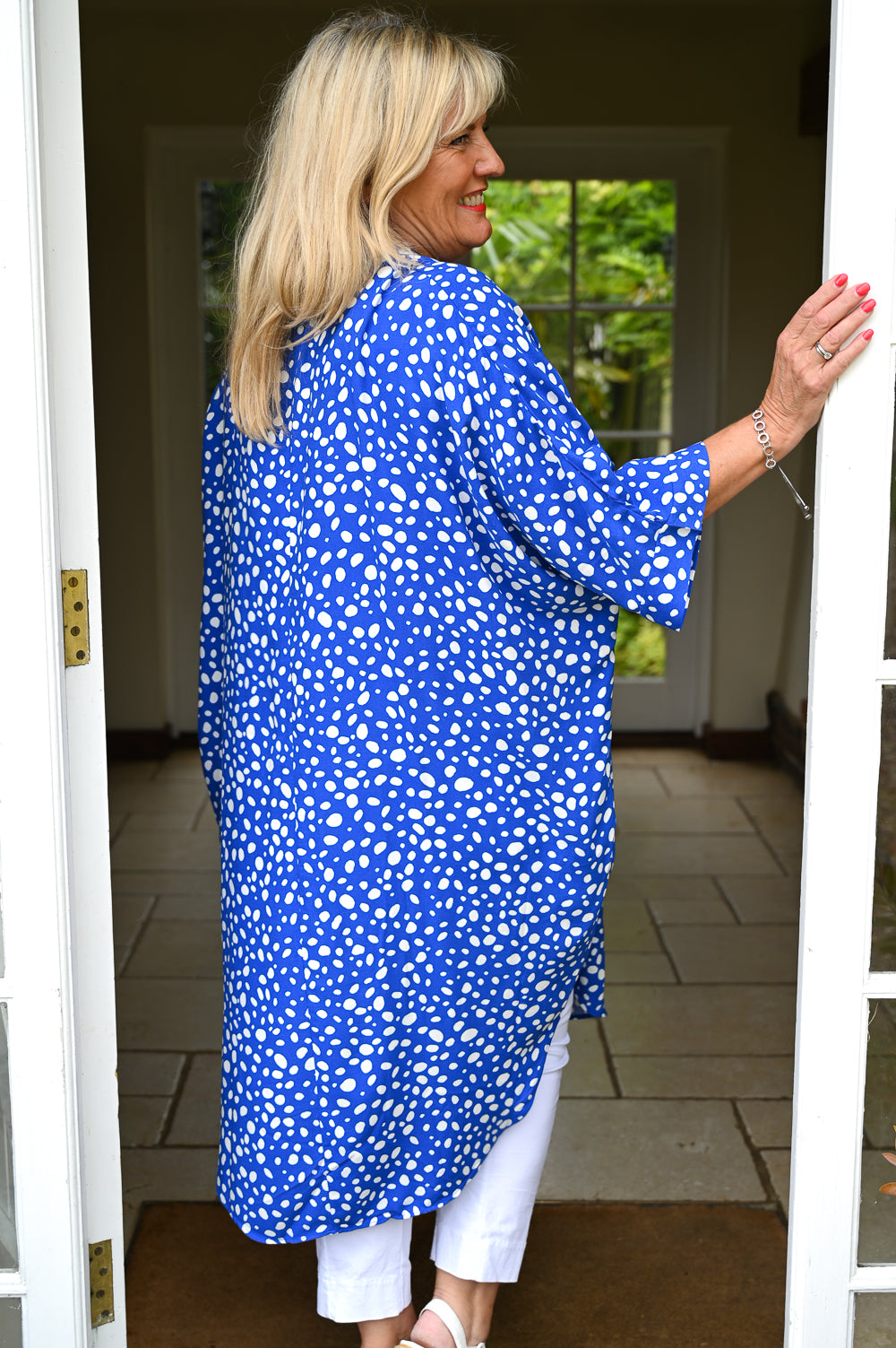 Polka Dot Longline Shirt Dress