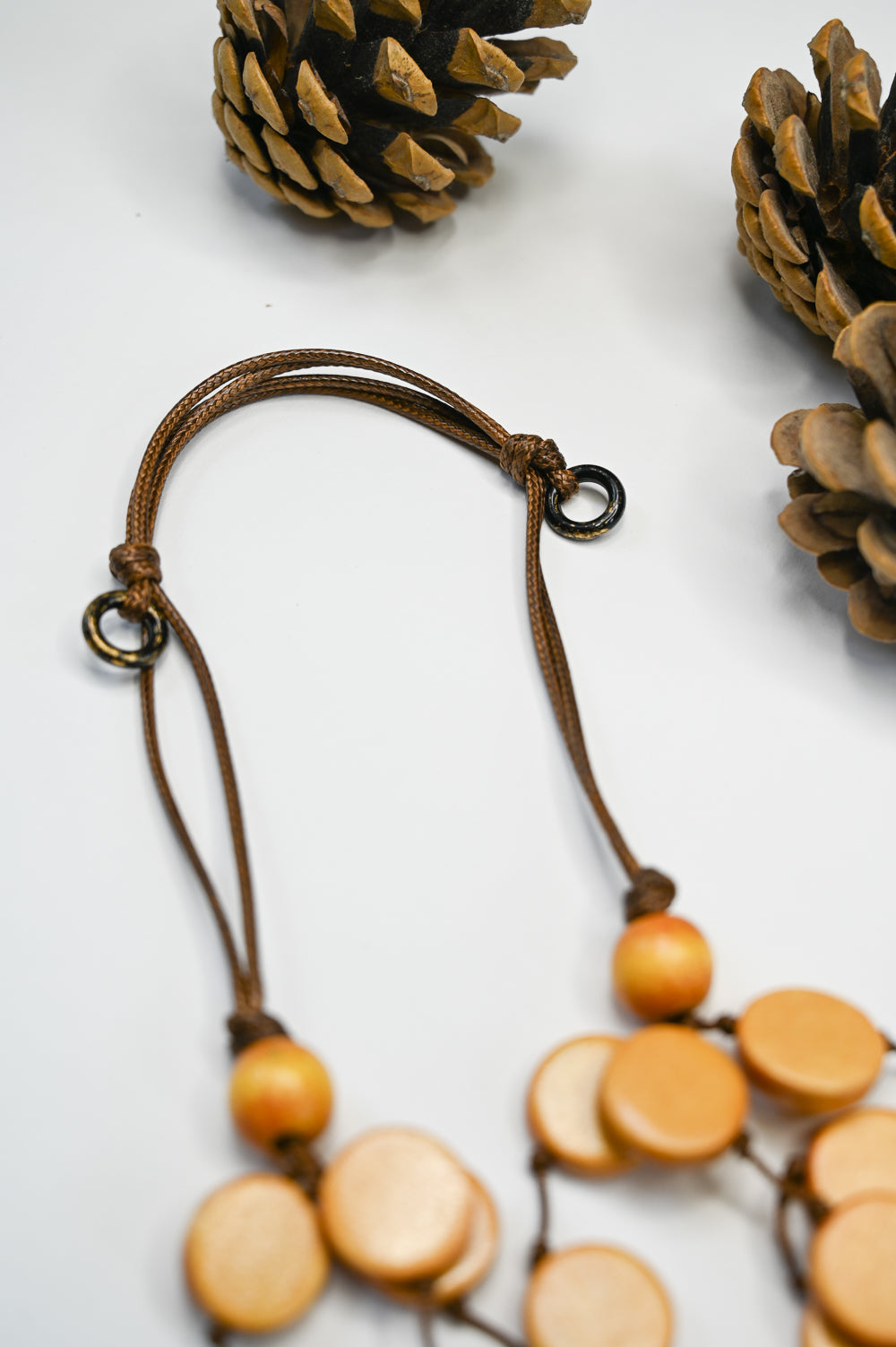 Wooden Circle Layer Necklace
