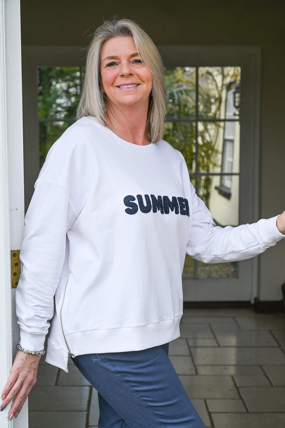 'SUMMER' Sweatshirt | White
