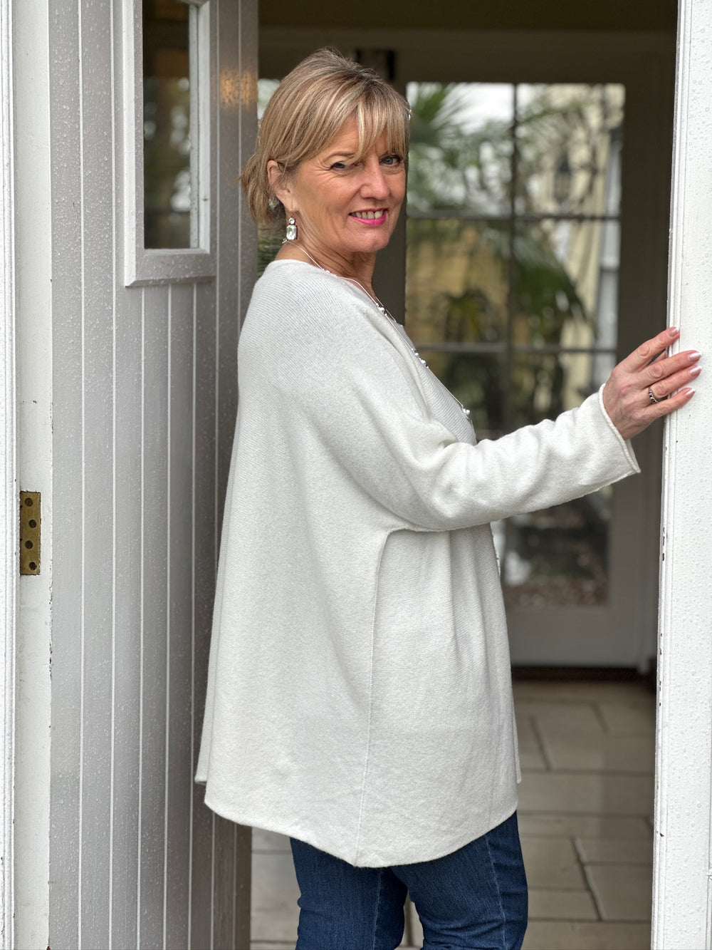 Round Neck Knitted Jumper | Cream - Mandy's Heaven 