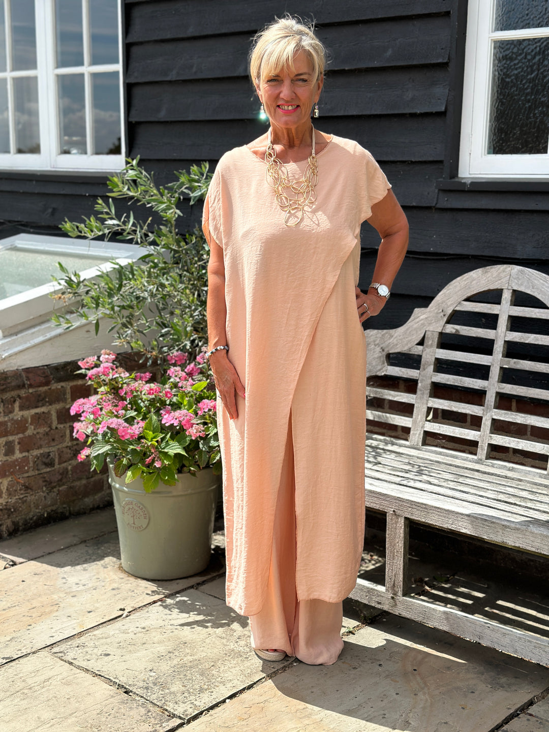 Lightweight Crossover Co-ord | Peach
