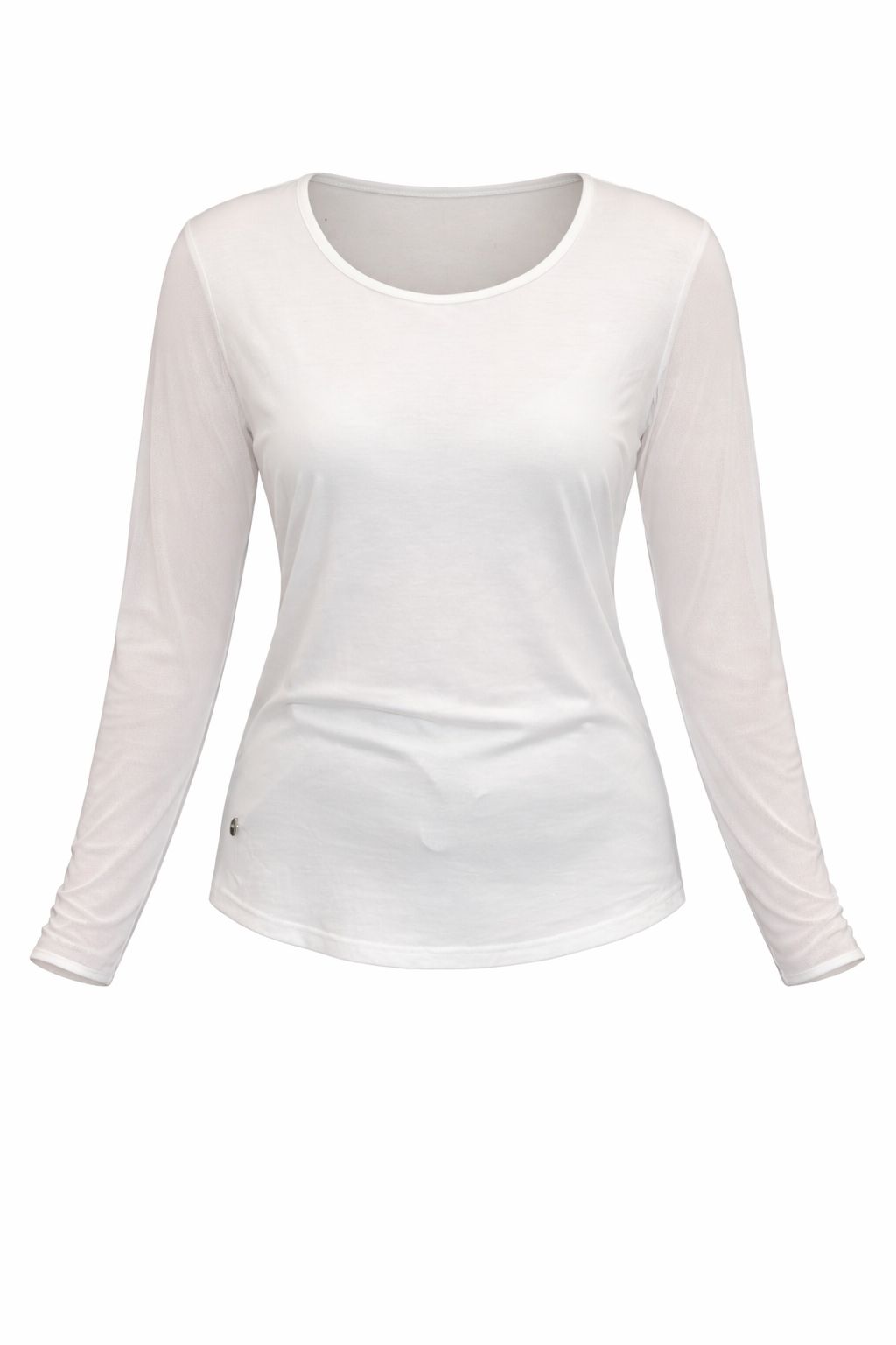 Sheer Long Sleeve Top - Malissa J | White