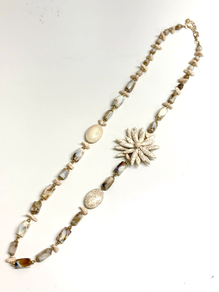 Sunflower Style Long Necklace