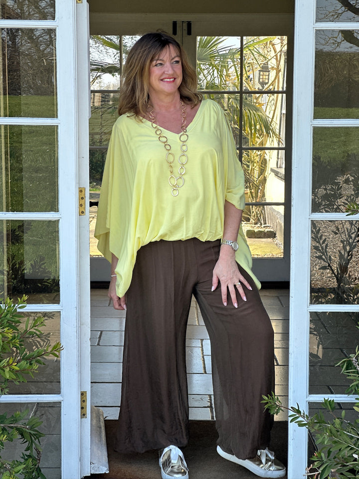 Floaty Cold Shoulder Blouse | Lemon