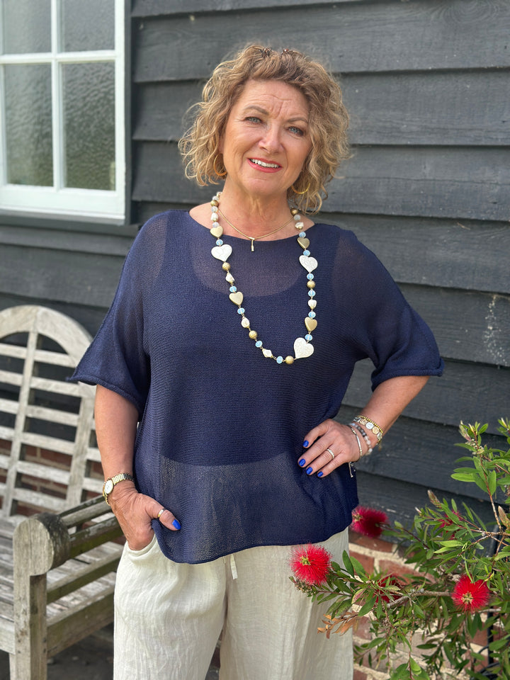 Lightweight Throw Over Top | Navy