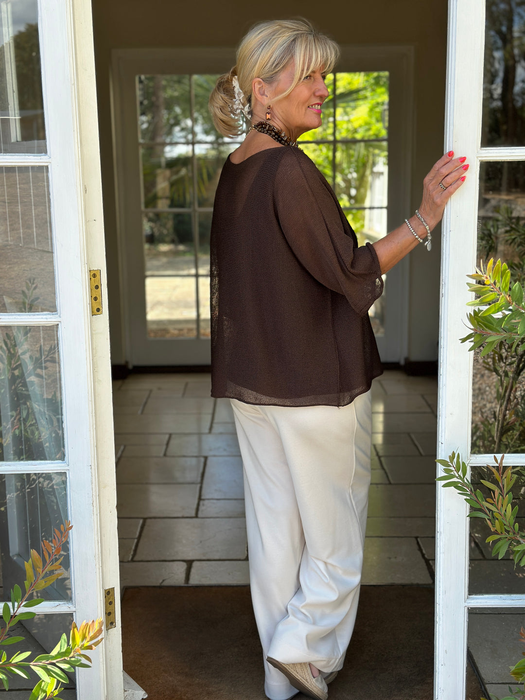 Lightweight Throw Over Top | Chocolate Brown
