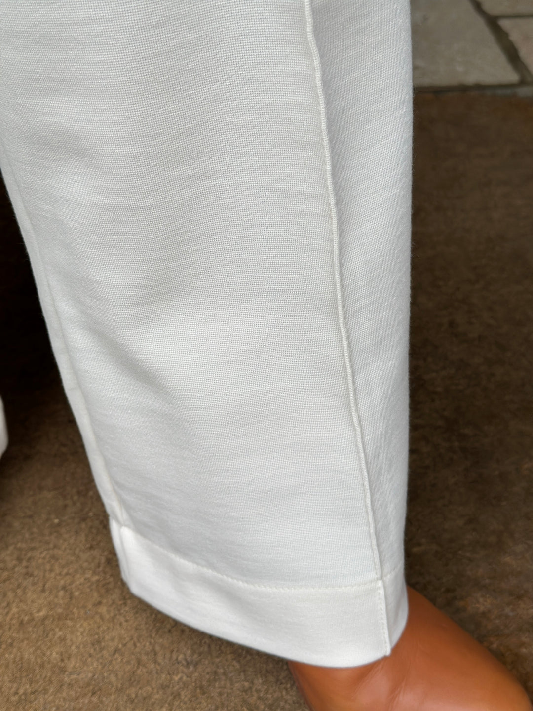 Pull-on Wide Leg Trousers - Malissa J | Oatmeal