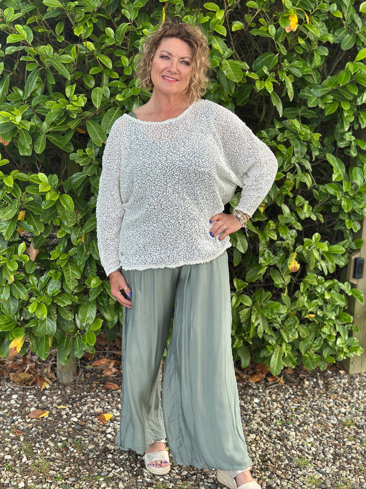 Sequin Elegant Jumper- Malissa J | Cream