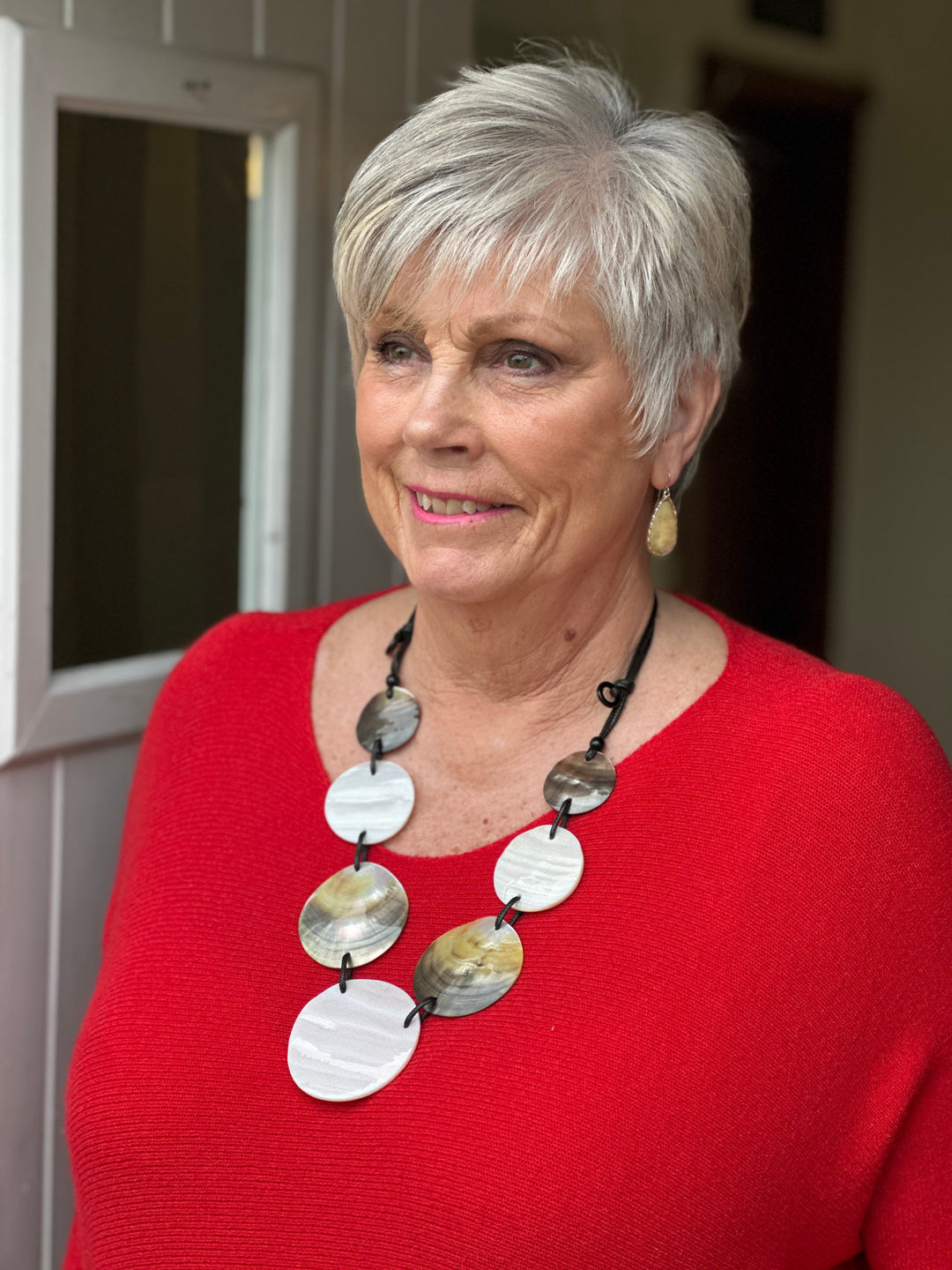 Moon Shell Statement Necklace | Brown - Mandy's Heaven 