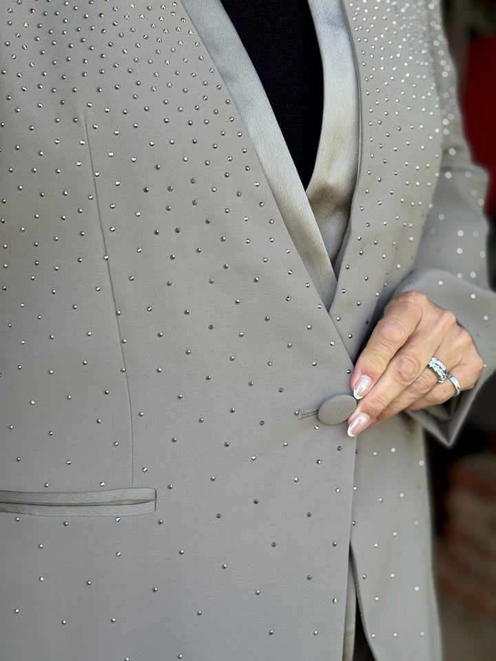 Studded Luxe Blazer - Malissa J | Taupe