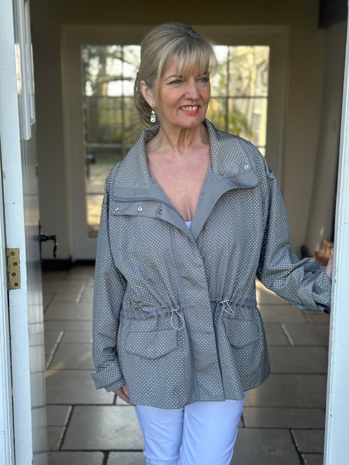 Luxe Studded Statement Jacket - Malissa J | Stone