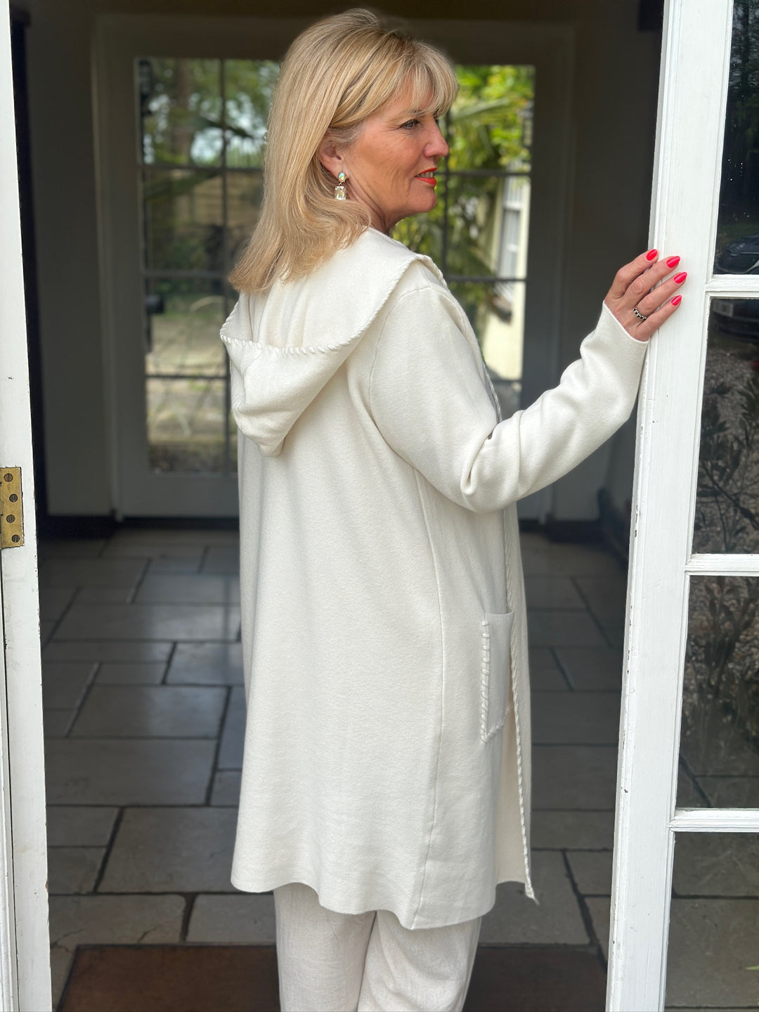 Luxurious Hooded Cardigan | Cream