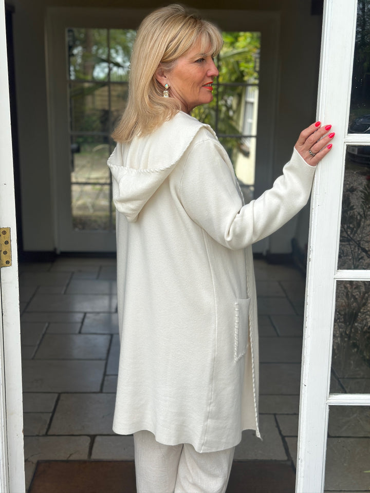 Luxurious Hooded Cardigan | Cream