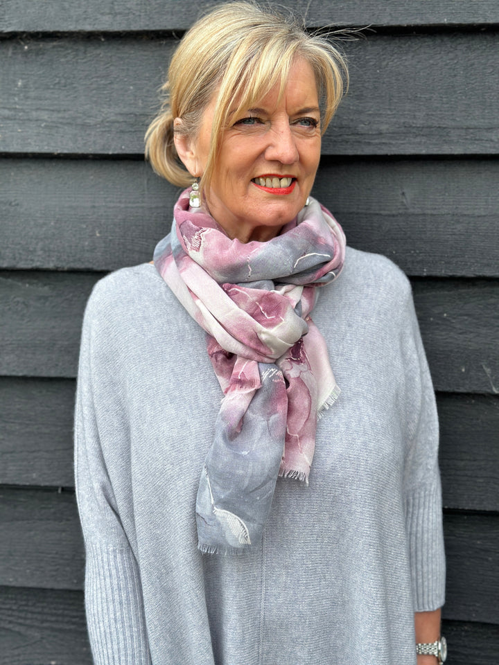 Watercolour scarf | Pink