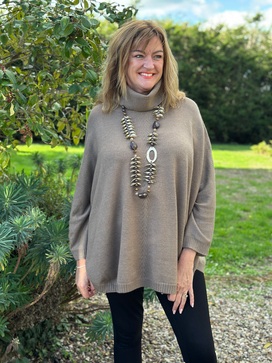Soft Touch Roll Neck Jumper | Mink