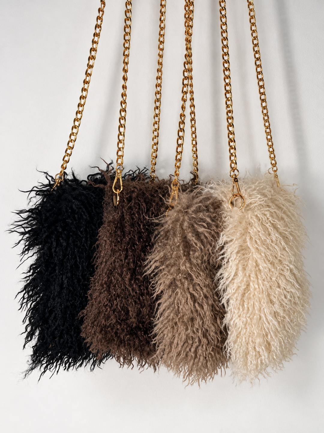 Shaggy Faux Fur Crossbody Bag - Malissa J | Stone