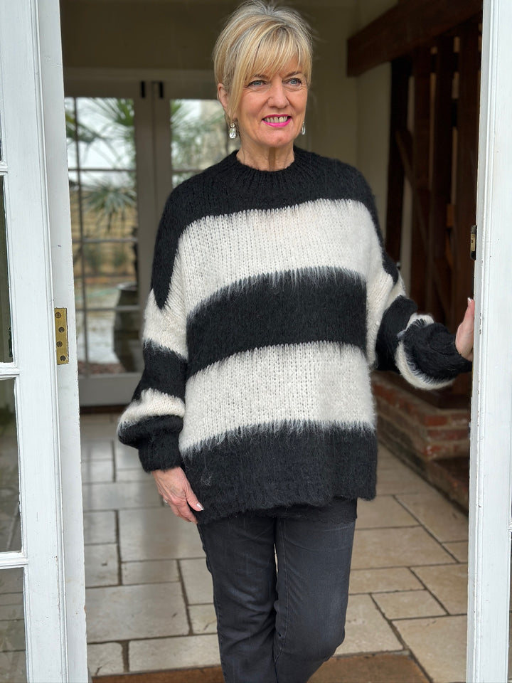 Bold Stripe Soft Knit Jumper | Mono