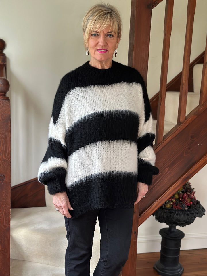 Bold Stripe Soft Knit Jumper | Mono