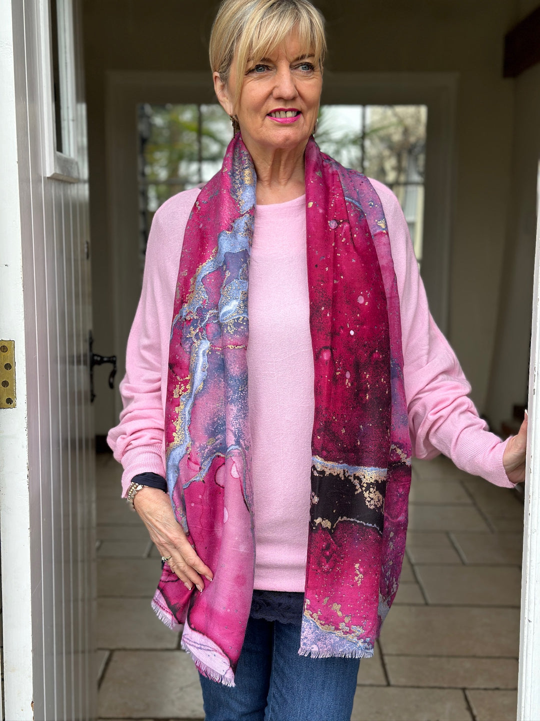 Soft Knit Batwing Top | Baby Pink