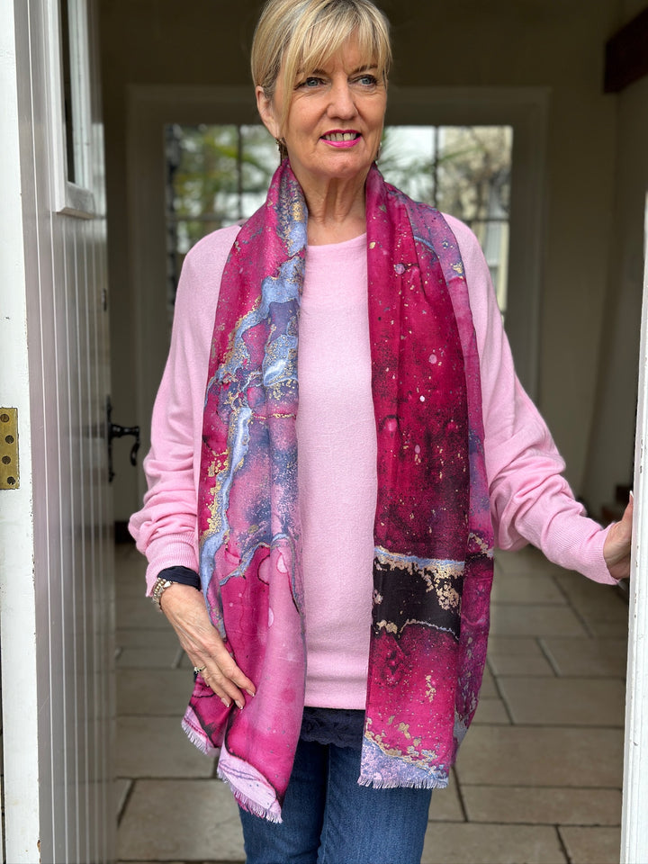 Soft Knit Batwing Top | Baby Pink