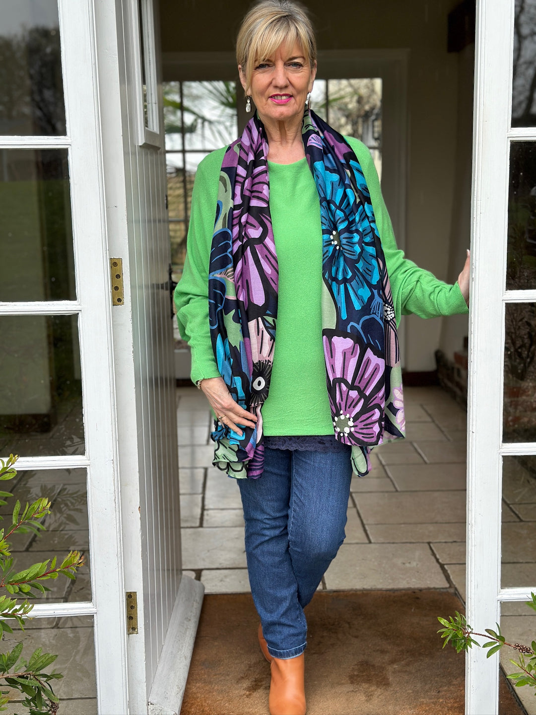 Soft Knit Batwing Top | Apple Green