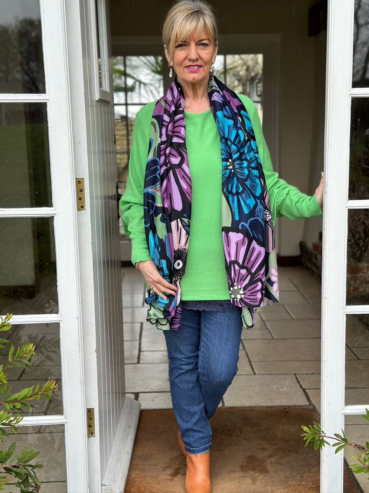 Soft Knit Batwing Top | Apple Green