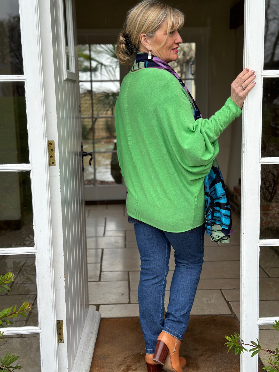 Soft Knit Batwing Top | Apple Green