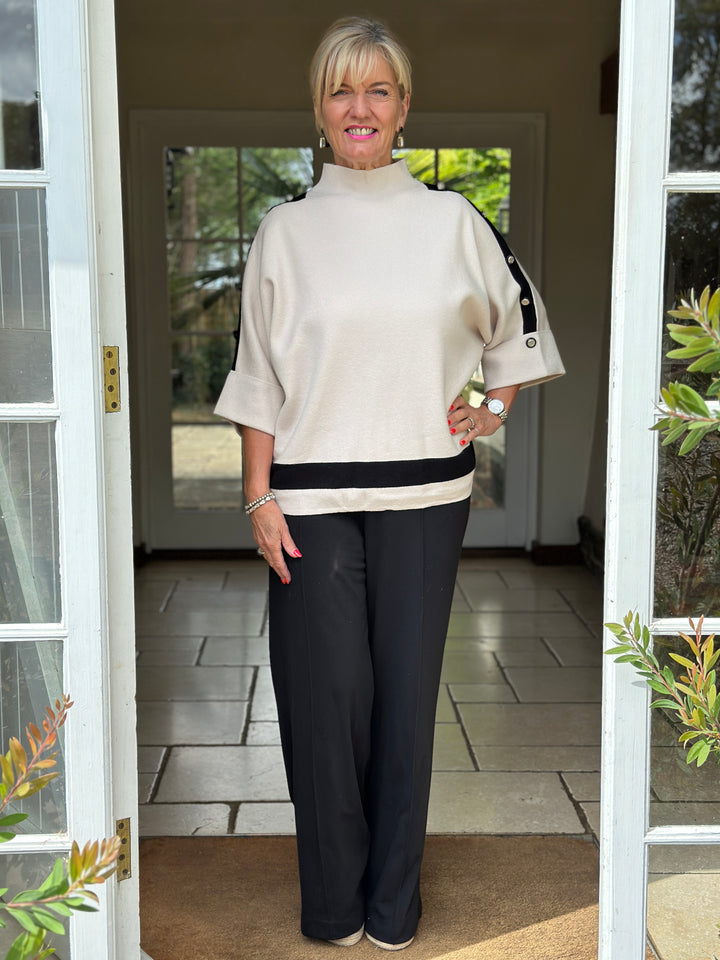 Belgravia Button Jumper | Oatmeal