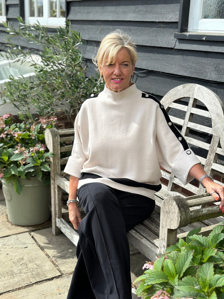 Belgravia Button Jumper | Oatmeal