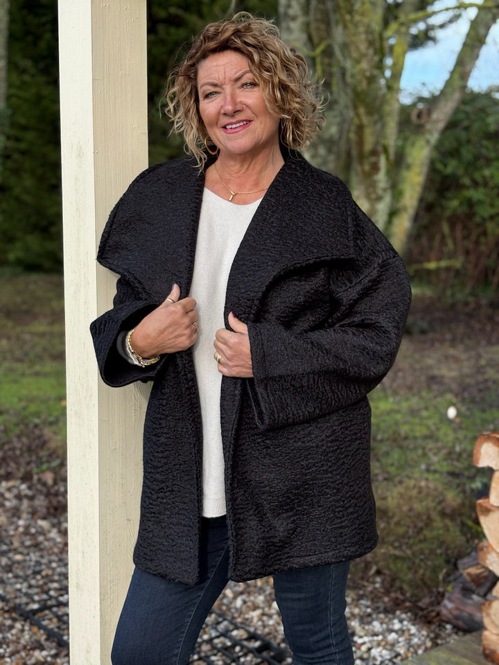 Aviator Style Jacket | Black