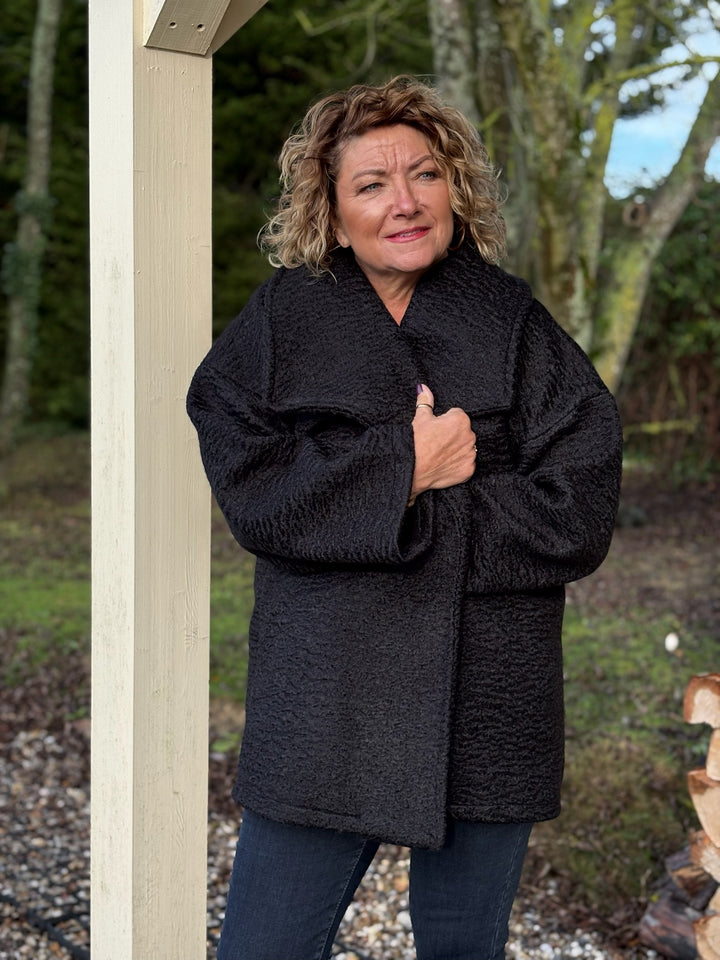 Aviator Style Jacket | Black