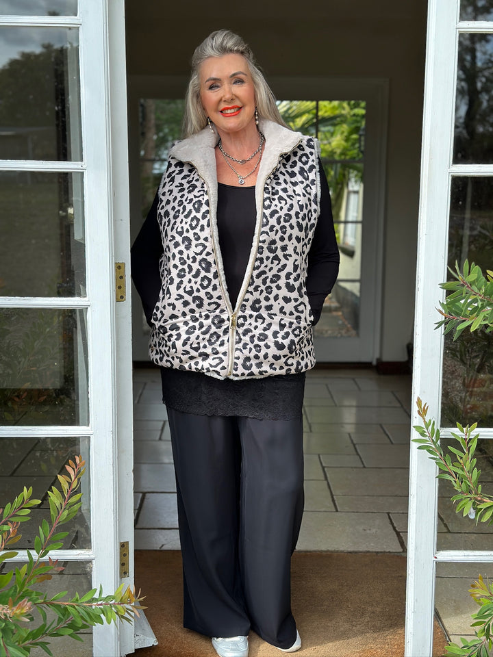 Animal Print Reversible Gilet - Malissa J | Leopard