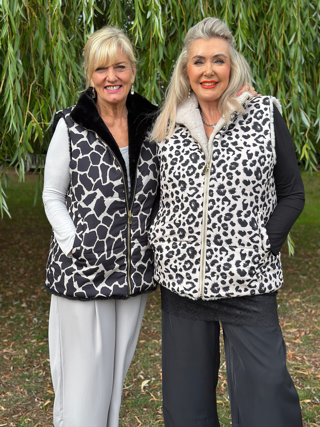 Animal Print Reversible Gilet - Malissa J | Leopard