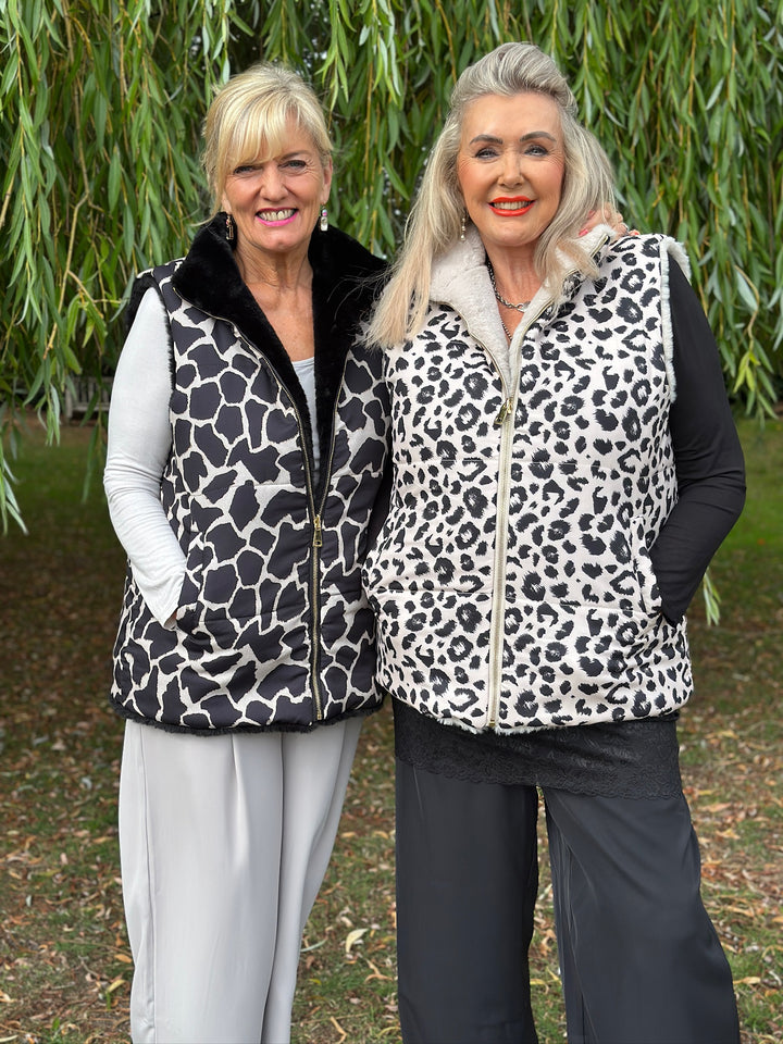 Animal Print Reversible Gilet - Malissa J | Leopard