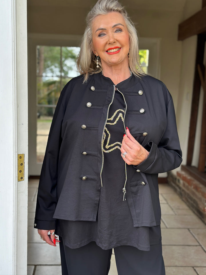 Military Style Lightweight Jacket | Black