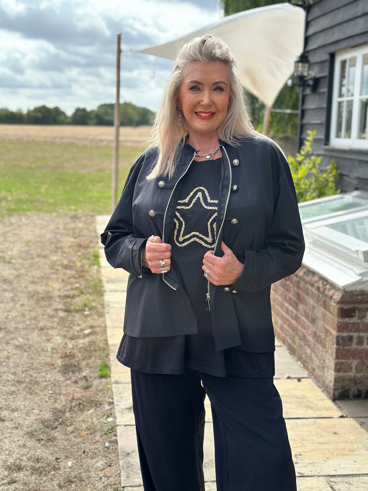 Military Style Lightweight Jacket | Black