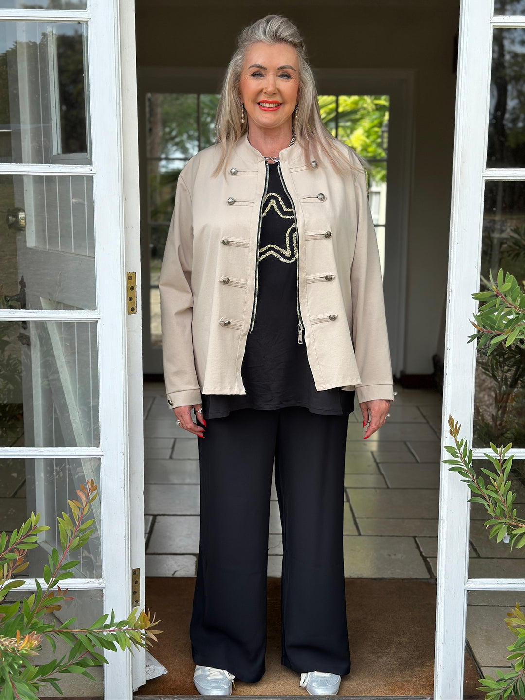 Military Style Lightweight Jacket | Stone