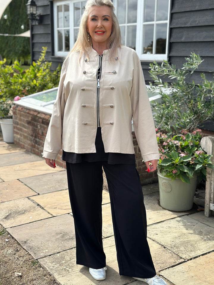 Military Style Lightweight Jacket | Stone