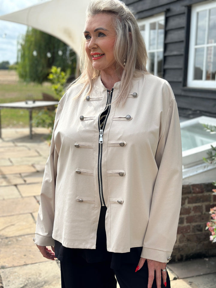 Military Style Lightweight Jacket | Stone