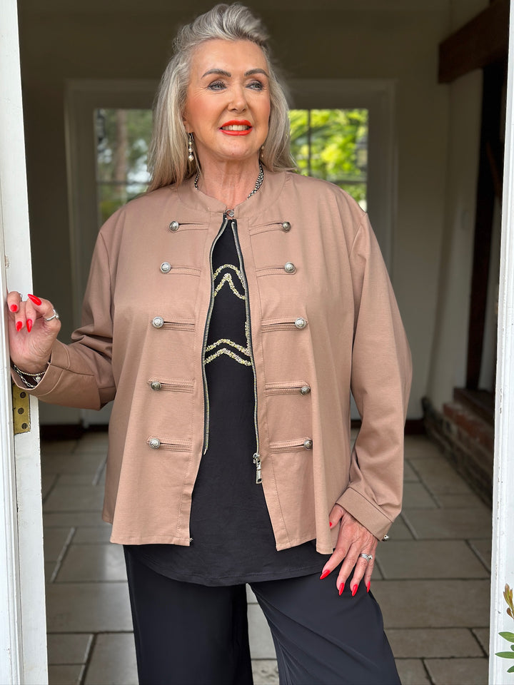 Military Style Lightweight Jacket | Camel